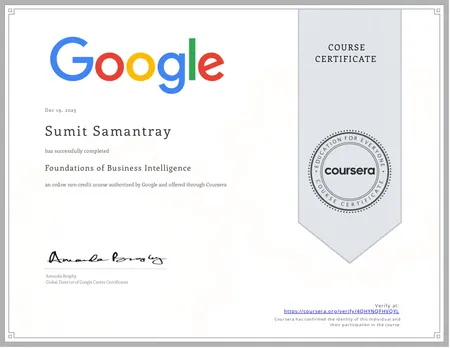 Google | Foundation of Business Intelligence