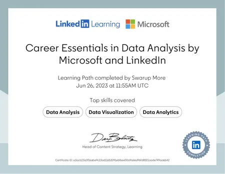 Career Essentials in Data Analytics by Microsoft & LinkedIn