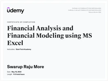 Financial Analysis & Modeling using Excel