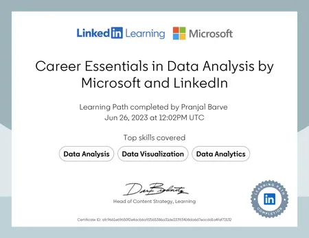 Career Essentials in Data Analytics by Microsoft & LinkedIn