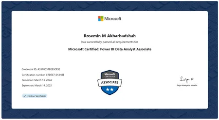 Microsoft Certified Power BI Data Analyst Associate