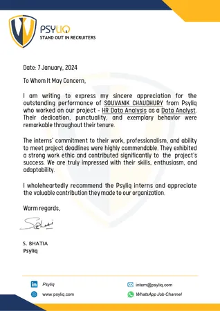 Letter of Recomendation