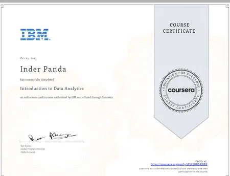 Introduction to Data Analytics