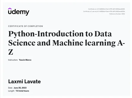 Python-Introduction to Data Science and Machine Learning A-Z