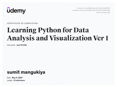 Learning Python for Data Analysis and Visualization