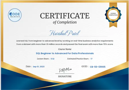 SQL Beginner To Advance For Data Professionals