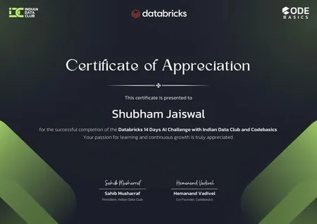 Databricks 14 Days AI Challenge