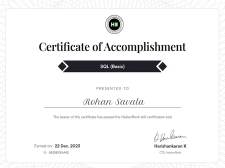 Portfolio - Rohan E Savala | Codebasics