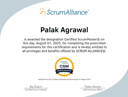 Certified Scrum Master