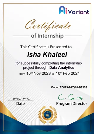 Internship Certificate