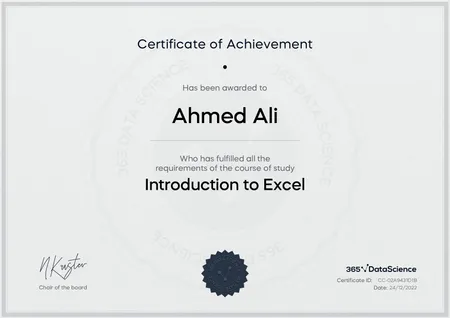 Introduction to Excel