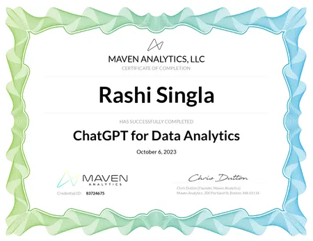 ChatGPT For Data Analytics
