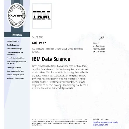 IBM Data Science Professional Certificate