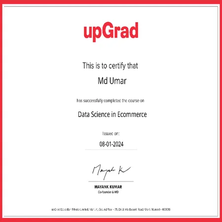 Data Science in Ecommerce