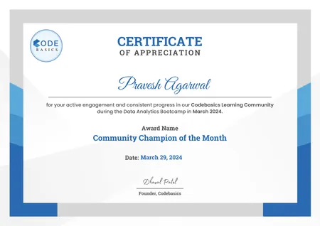 Community Champion - March 2024