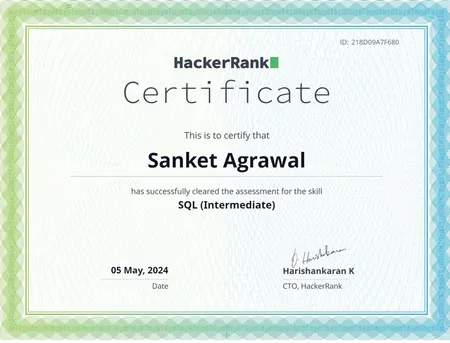 HackerRank SQL Intermediate