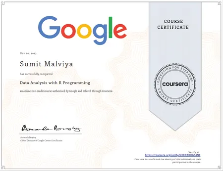 Google Data Analytics Professional Certificate