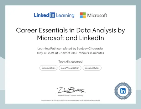 Career Essentials in Data Analysis by Microsoft and LinkedIn