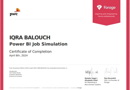PwC Switzerland - Power BI Job Simulation