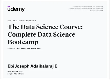 Data Science Course Udemy