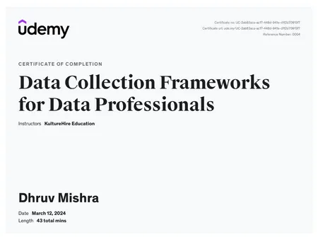 Data collection Frameworks for professionals