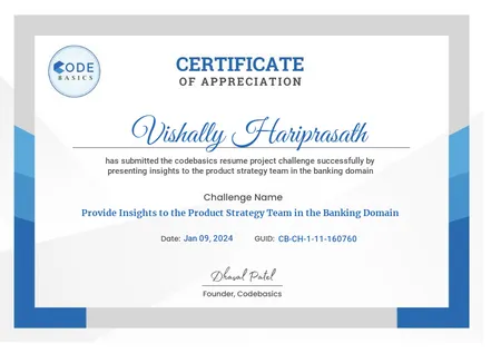 Resume Project Appreciation