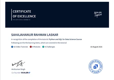 Python & SQL for Data Analyst By Scaler Academy