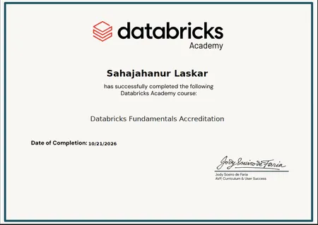 Databricks Fundamentals Accreditation Certificate