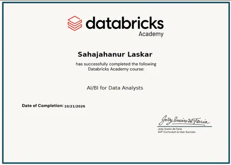AI/BI For Data Analyst By Databrics