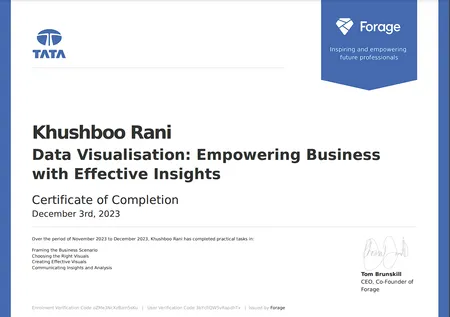 Tata - Data Visualisation: Empowering Business with Effective Insights Job Simulation