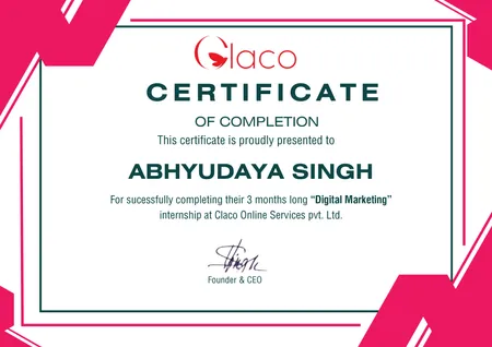 Digital Marketing Internship