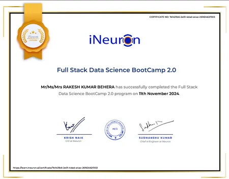 Full Stack Data Science Bootcamp 2.0