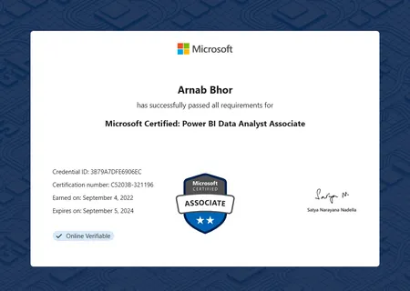 Microsoft Certified: Power BI Data Analyst Associate