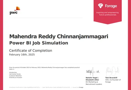Portfolio - Mahendara Reddy Chinnanjammagari | Codebasics