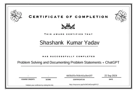Problem Solving and Documenting Problem Statements + ChatGPT