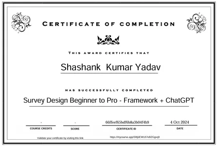 Survey Design Beginner to Pro - Framework + ChatGPT