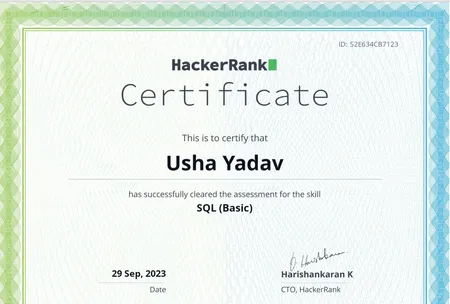 SQL (BASIC) Hacker Rank