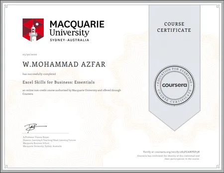 Excel Skills for Business: Essentials - Macquarie University