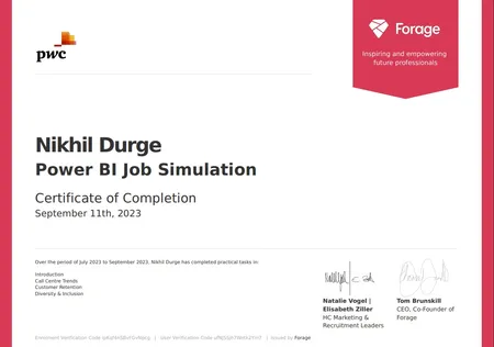 PWC Power BI Job Simulation