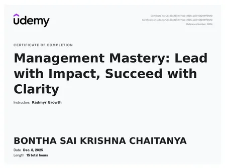 Management Mastery: Lead with Impact, Succeed with Clarity