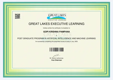 Postgraduate Programme in AIML