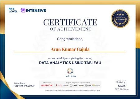 Data Analytics using Tableau