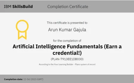 Artificial Intelligence Fundamentals