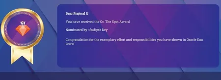 On the spot Award