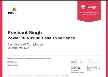 PwC Certified Power BI.