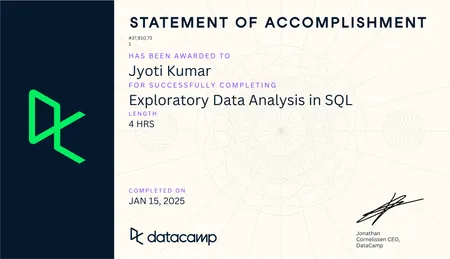 Exploratory Data Analysis in SQL