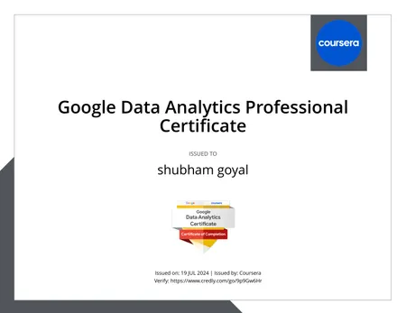 Portfolio - Shubham Goyal | Codebasics