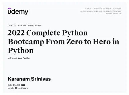 The Complete Python Bootcamp From Zero to Hero in Python