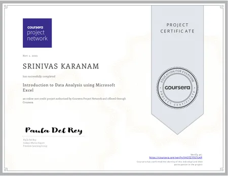 Introduction to Data Analysis using Microsoft Excel