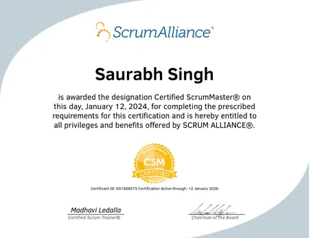 Certified Scrum Master